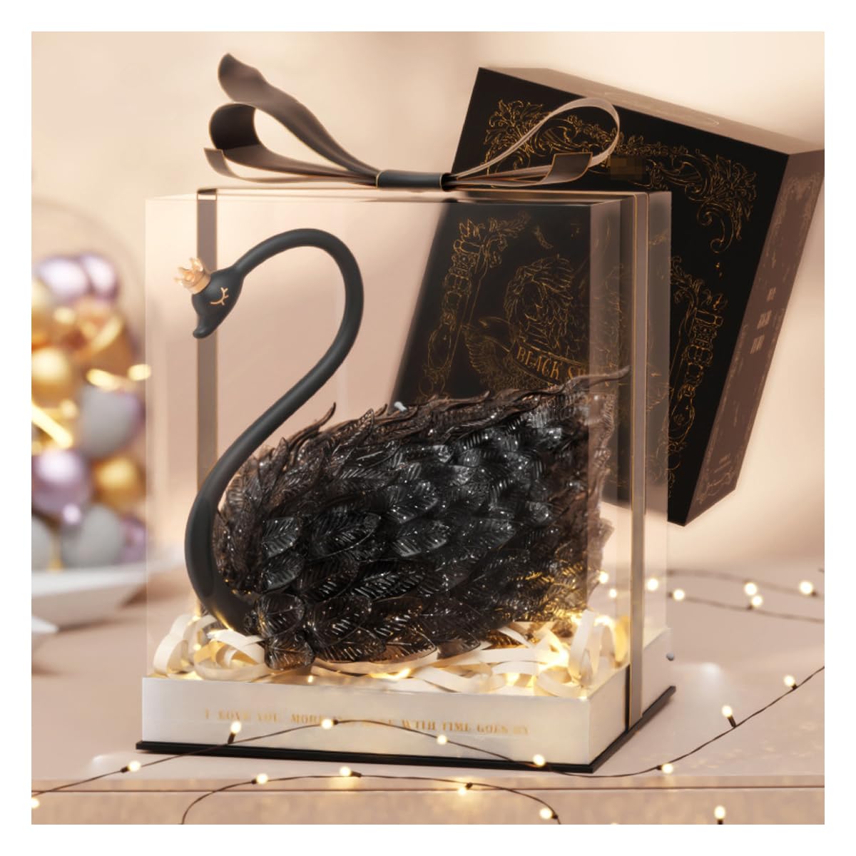 Bloques de construcción Swan, 590 Piezas Juguete de Montaje del Cisne Negro, Juguetes educativos para niñas, Decoración de Escritorio, Regalo de San Valentín
