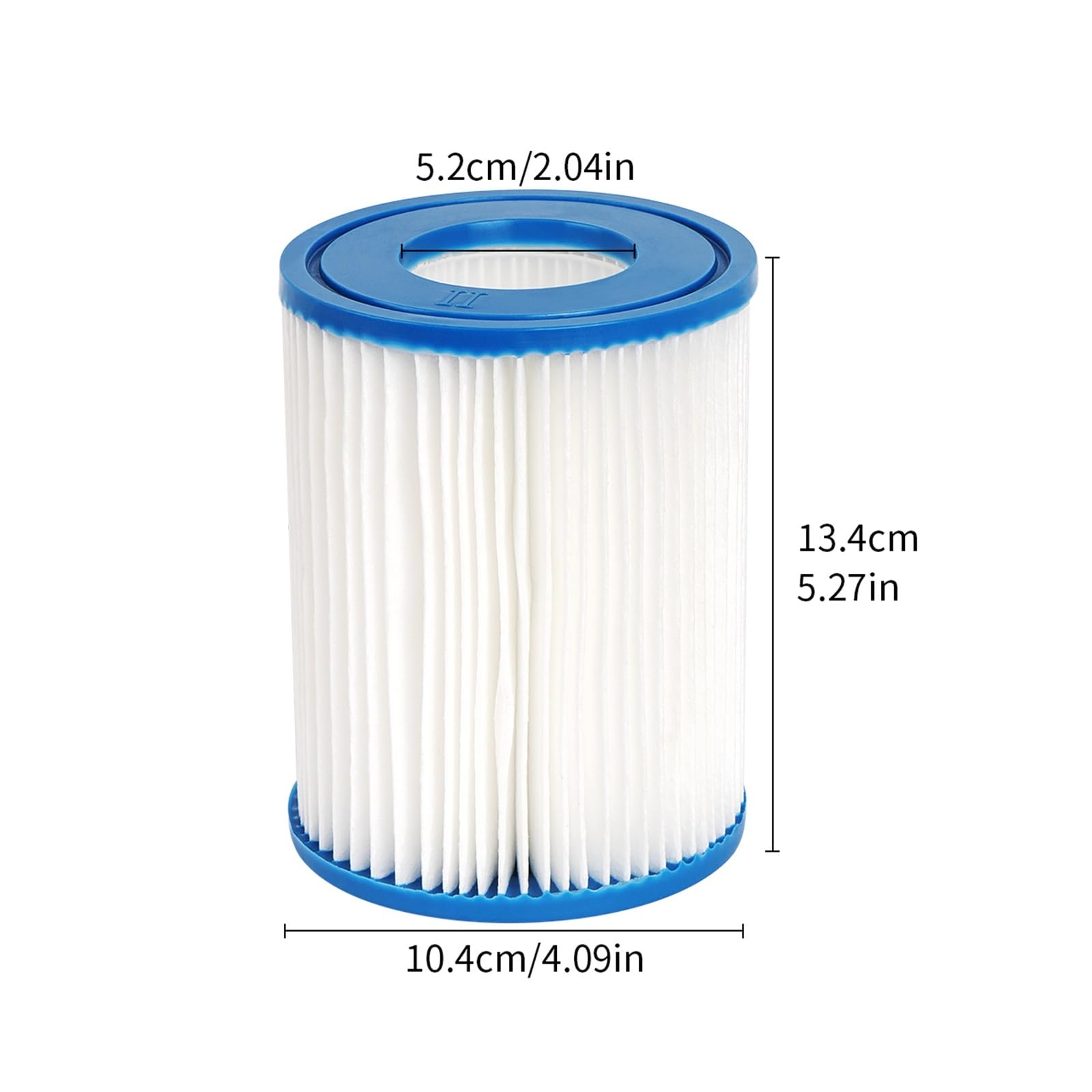 Cartuccia Filtro for Piscina, Compatibile Con Way 58094, 58383, 58386 | Pompa filtro a cartuccia for piscina a temperatura costante tipo II 530/800 GPH(6PCS)