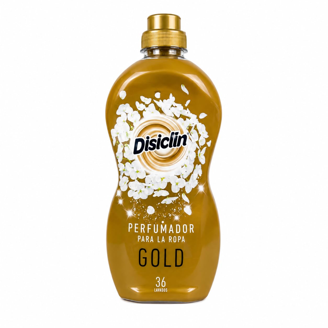 Disclin Perfumador para la Ropa Gold 720 ml | Pack de 12 Unidades | Aditivo Líquido para Lavadora | Intensificador de Fragancia | Aroma Floral Duradero | RASMACOR