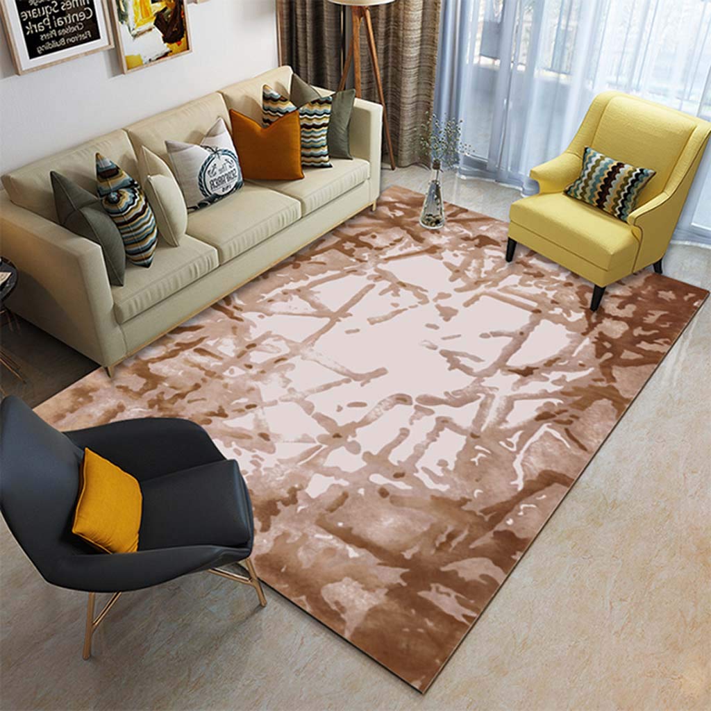 Tapis géométrique salon haut de gamme esthétique nordique lavable 120x160cm