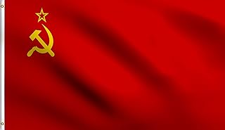 DMSE Soviet Union USSR Union of Soviet Socialist Republics National Flag 2X3 Ft Foot 100% Polyester 100D Flag UV Resistant (2' X 3' Ft Foot)