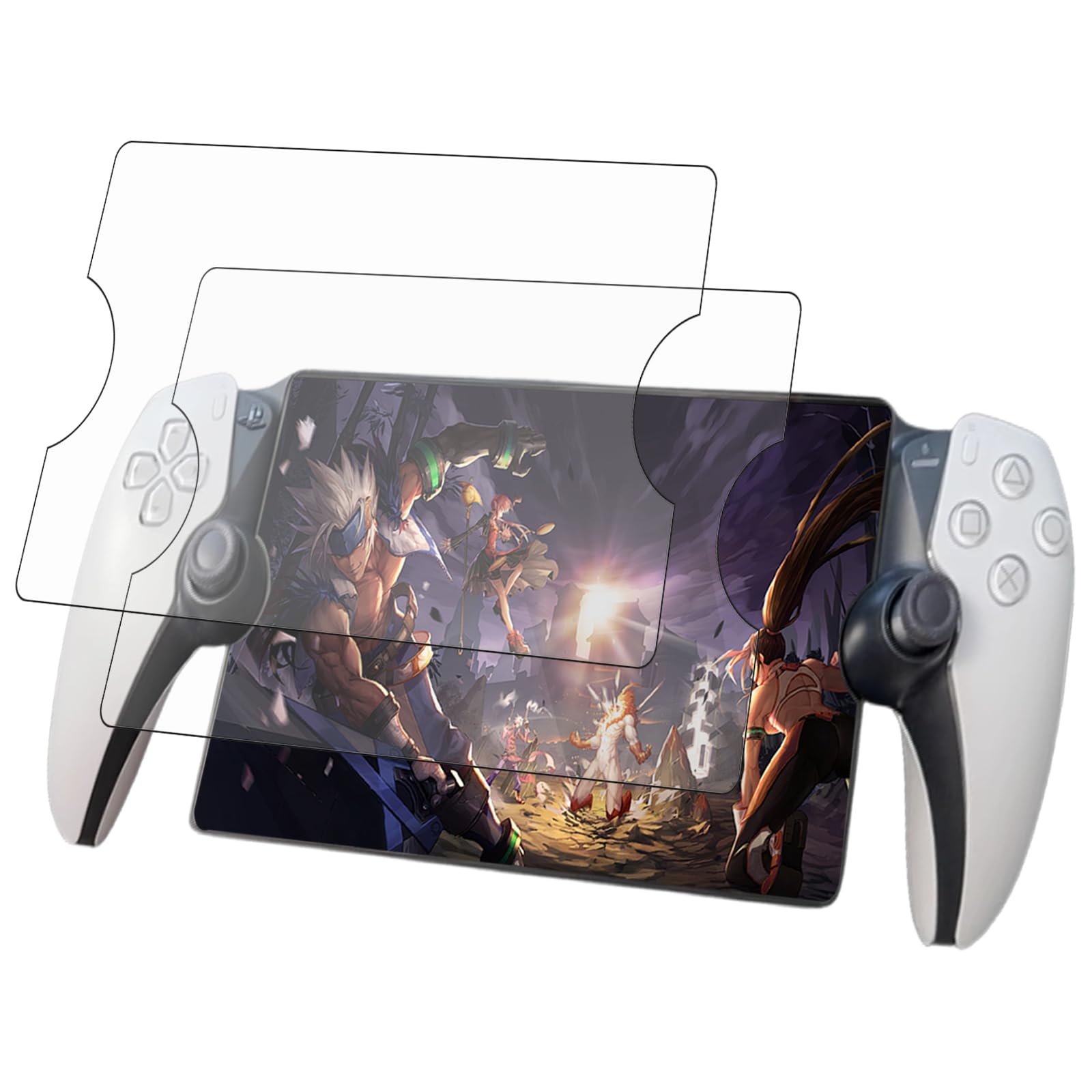 Lot De 2 Film De Protection Ps Portal, Protection Ps5 Portal Protecteur D'éCran, Ps5 Portal Accessoires Anti-Empreintes Digitales, Haute Transparence, Dureté 9h, Film En Verre Trempé Arc Surface