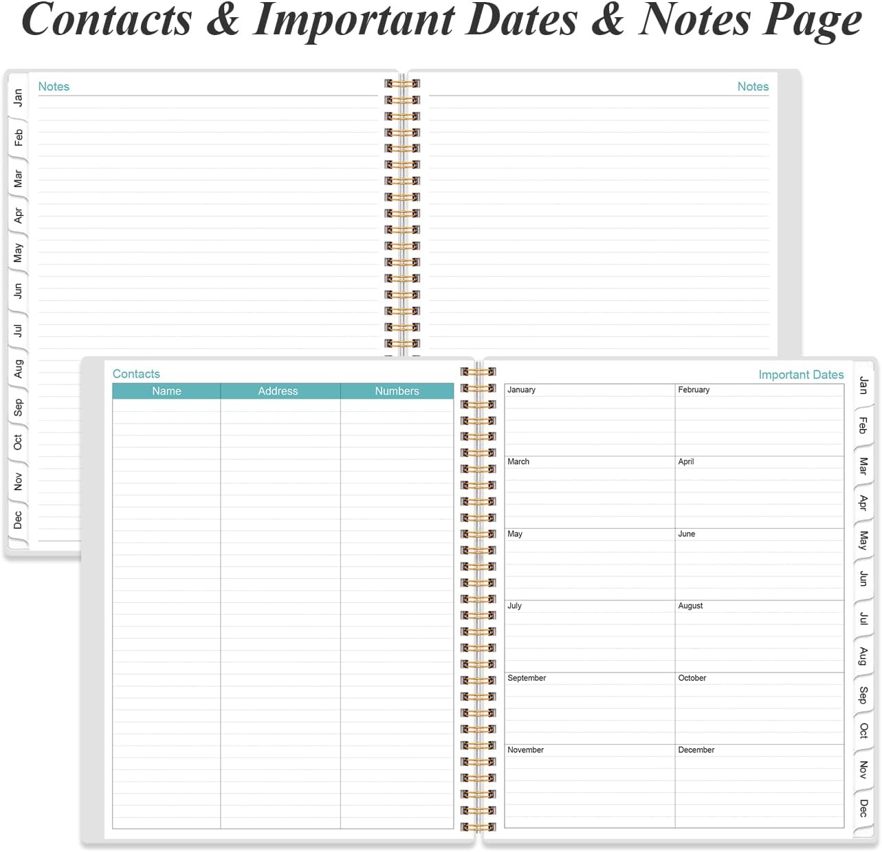 2026-2027 Monthly Planner - 18 Monthly Calendar, January 2026 - June 2027, Two Pages Per Month, 9" x11" Planner with Tabs, Strong Twin-Wire Binding, Inner Pocket, Rose Leaf