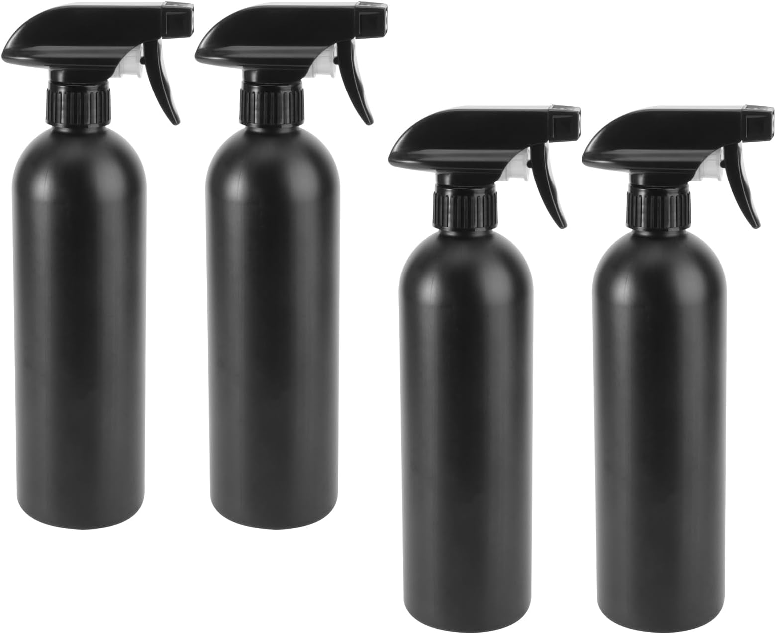 4pcs Refillable Plastic Spray Bottles Portable Atomizer for Car Garden Kitchen Hdpe Container with Random Pump Head Style for Cleaning Hair Care