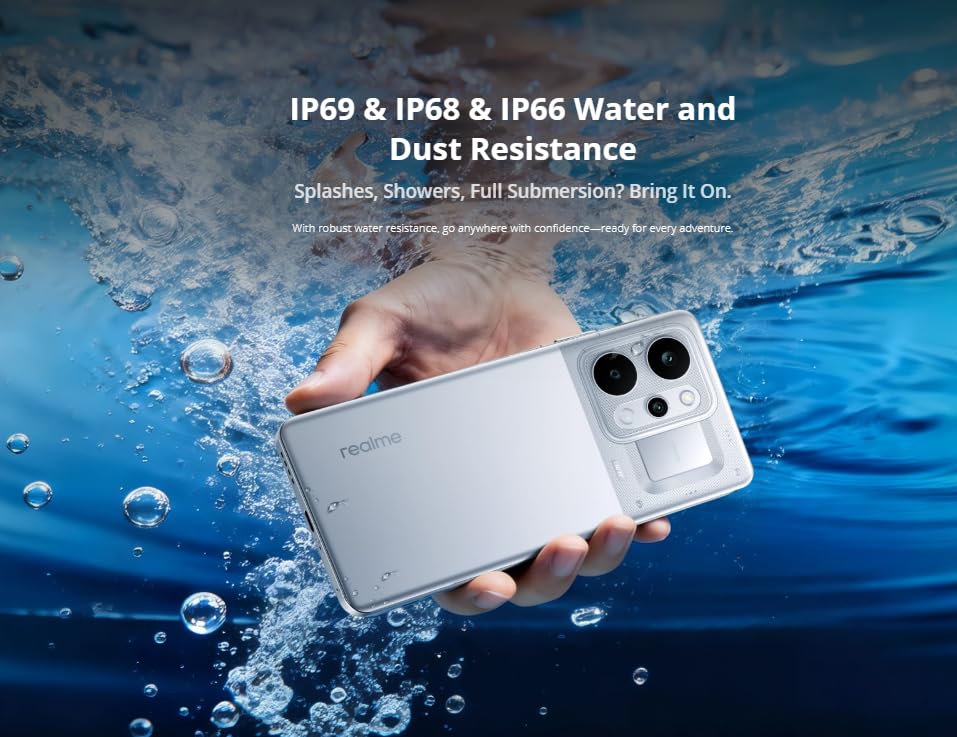 Image of realme P4 Power 5G Smartphone, Trans Silver, 8GB RAM, 256GB Storage, 10001mAh Battery, 6.8 Inch Display, Triple Camera