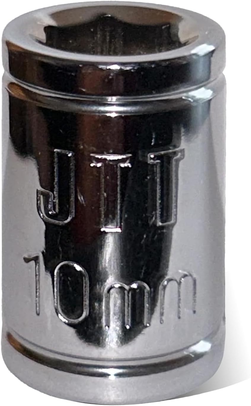 Johnson Tuff Tools, 10mm Socket, 3/8 Inch Drive, Chromium Molybdenum, Socket, 6-Point Design, JTT - (JTT001)