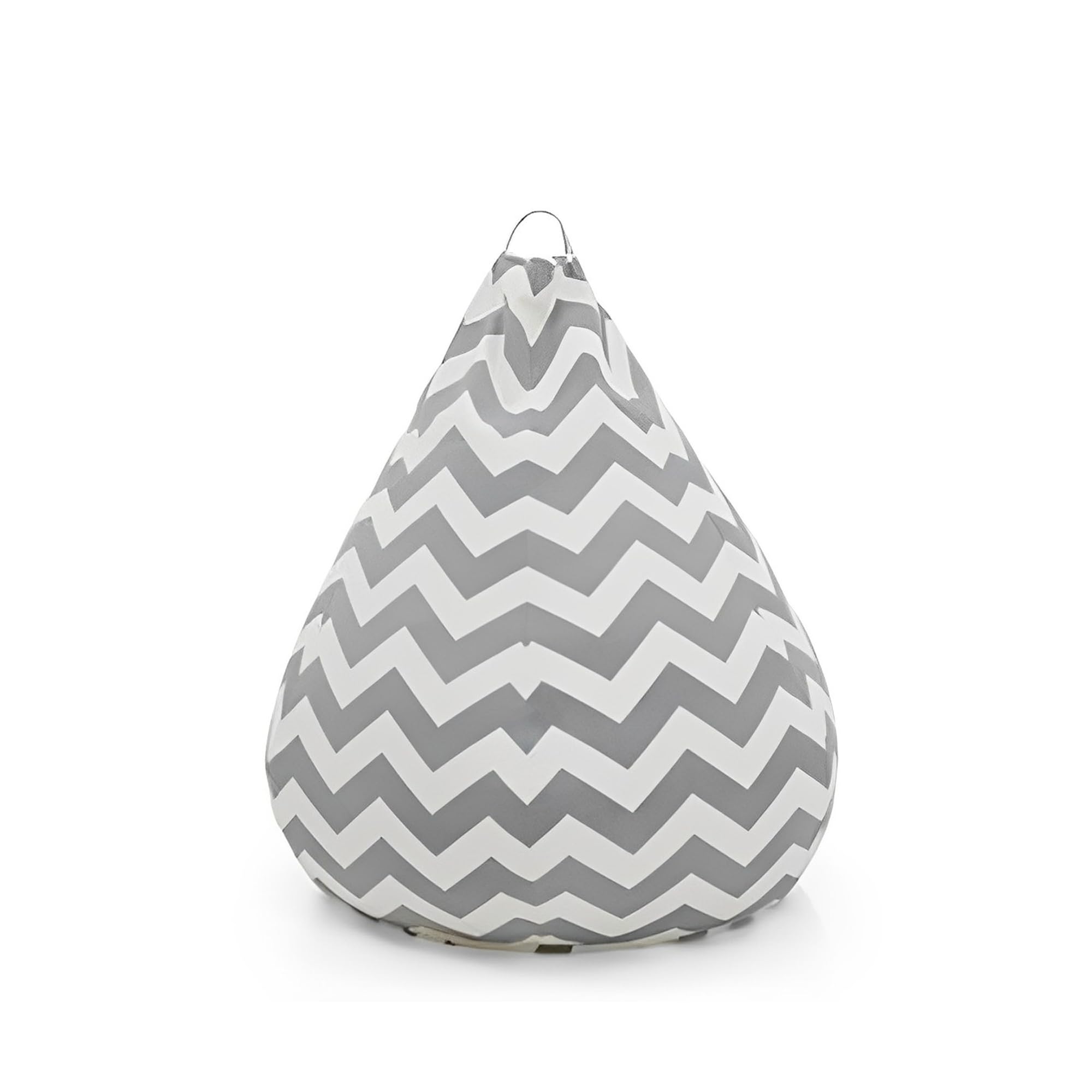 Style Homez Premio, Classic 100% Cotton Canvas Printed Bean Bag Cover, Jumbo SAC Size Chevron Grey Color-picture-28