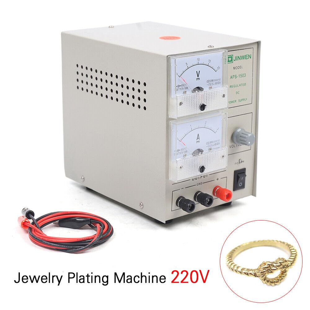 Queeucaer Gold Silber Jewelry Plating Machine Schmuck Galvanik Galvanisier-Gerät 3A 220V,Auswirkungen auf verschiedene Arten der Beschichtung,Kupfer, Nickel, Chrom, Gold, Silber
