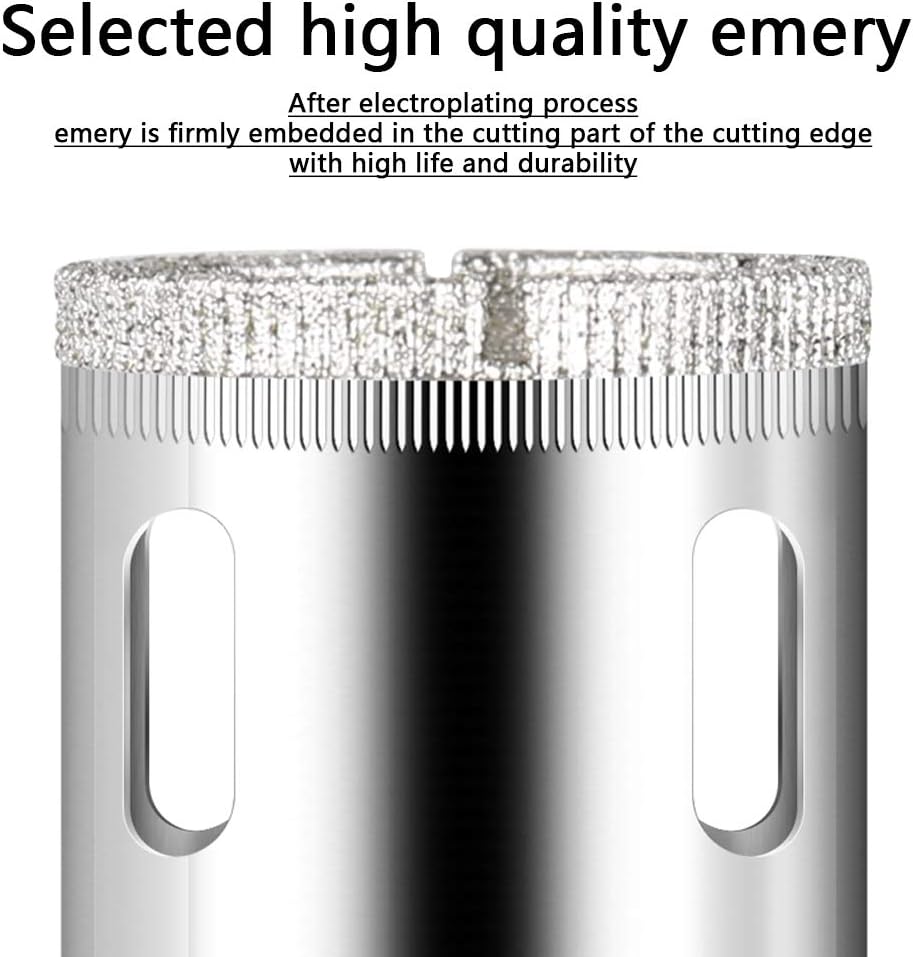 Diamond Drill Bit Set, 10 PCS Glass Hole Saw for Tiles Glass Ceramic Marble Bottles DIY,6mm - 30mm