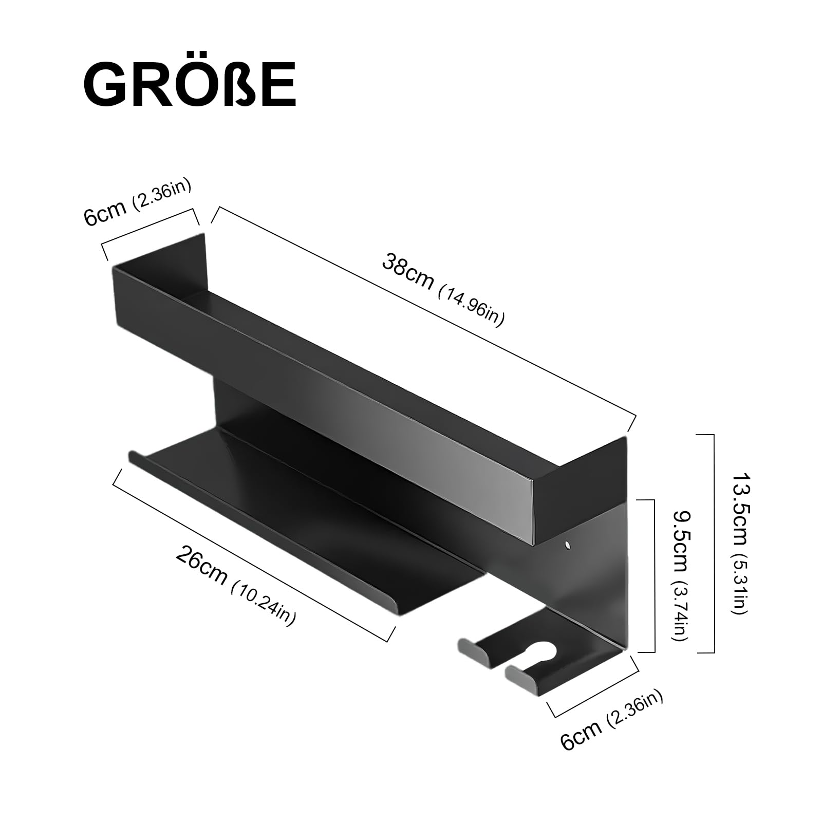 DYOUen Wandhalterung Curling Halter Organizer Stand Lagerregal für Dyson Airwrap, Edelstahl ohne Stanzen Aufbewahrungshalter (Stil 3)