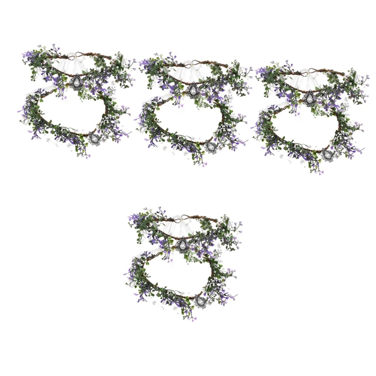 VALICLUD 8stücke Blumenkrone Stirnband Für Frauen Handgefertigte Haarschmuck-kopfbedeckung Mit Einzigartigem Strass Für Hochzeit Party Und Besondere Anlässe