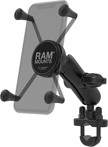 RAM Mounts RAM-B-149Z-UN10U soporte para manubrio con revestimiento de zinc base con pernos en U y agarre tipo X universal grande para