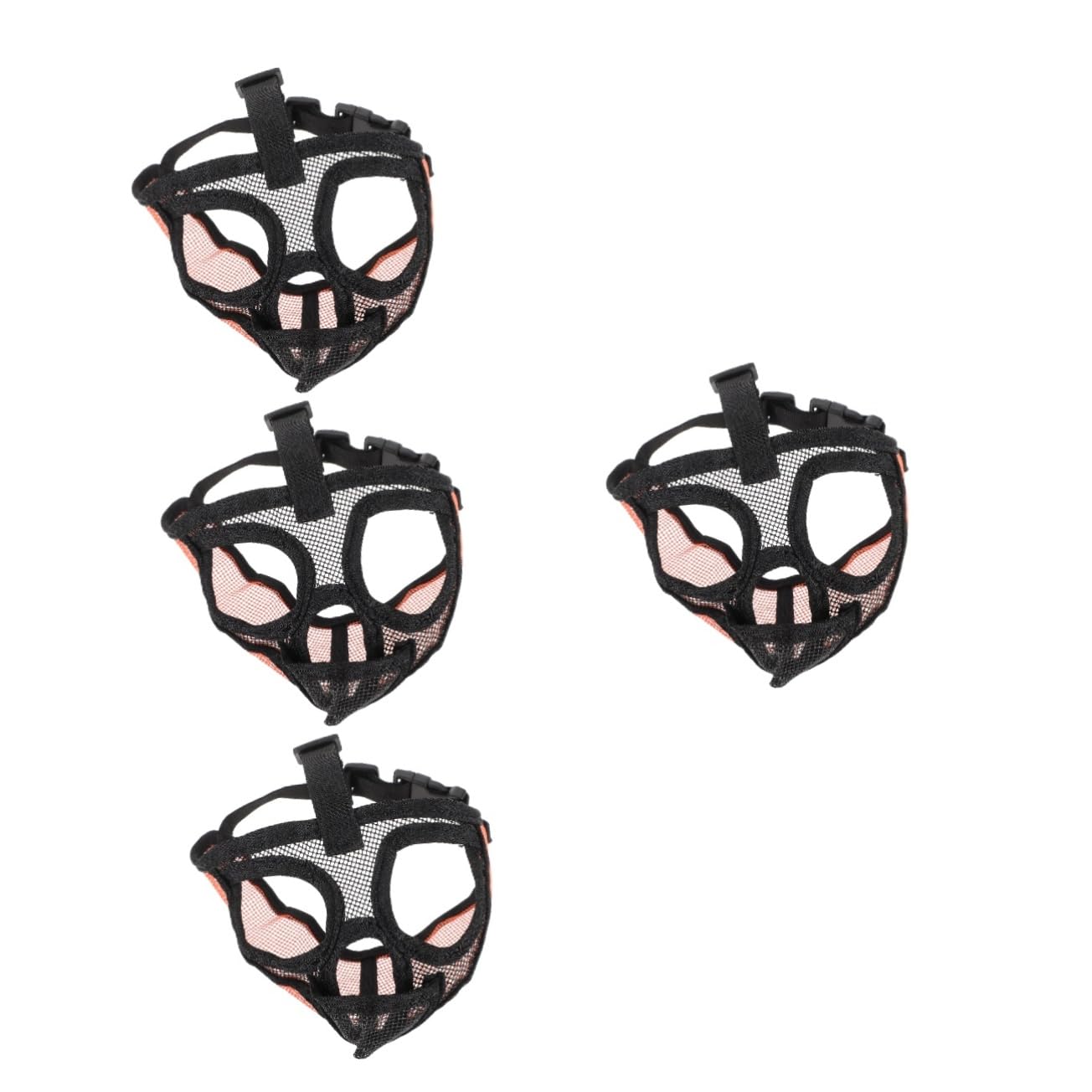 Toddmomy 4pièces Muselière pour Chien à Museau Court Muselière Respirante Maille pour Empêcher Aboiements Et Morsures Accessoire Confortable pour Chiens