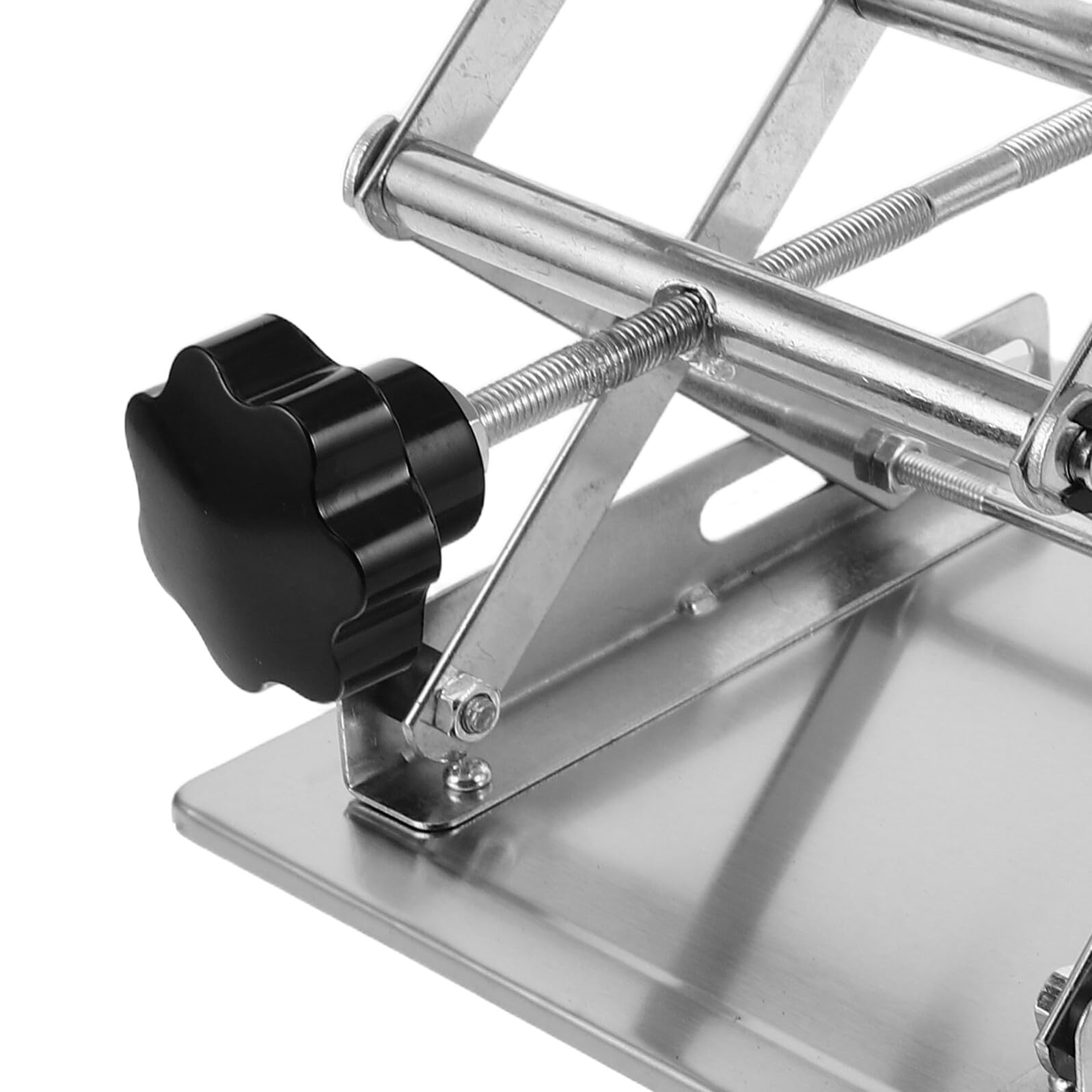 Hemobllo Plataforma Elevadora Manual De Acero Inoxidable Para Laboratorio Ajustable De Soporte De Gato De Laboratorio Para Mesa De Trabajo De Altura Variable