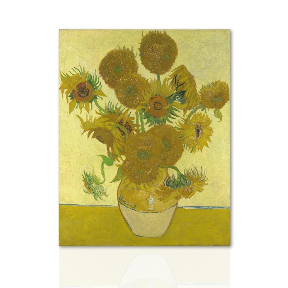 Tableau de Van Gogh Tournesols cadeau idéal avec cadre bois prêt à offrir