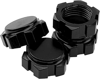 Vgoohobby Metal Anti-dust Wheel Hub Cover 17mm Dust Lock Nuts Adapter Compatible with Arrma 1/7 Mojave Felony Infraction 6S 1/8 Kraton Senton Outcast Talion Typhon RC Car (Black)
