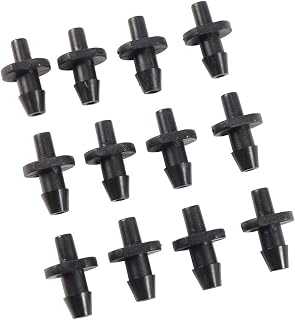 Conector de mangueira de jardim 4/7 mm Conexões de mangueira de farpa única de 4 mm, Conector reto de 4 mm, usado para juntas de mangueira de jardim, conexões de mangueira de irrigação por gotejamento, 50 peças