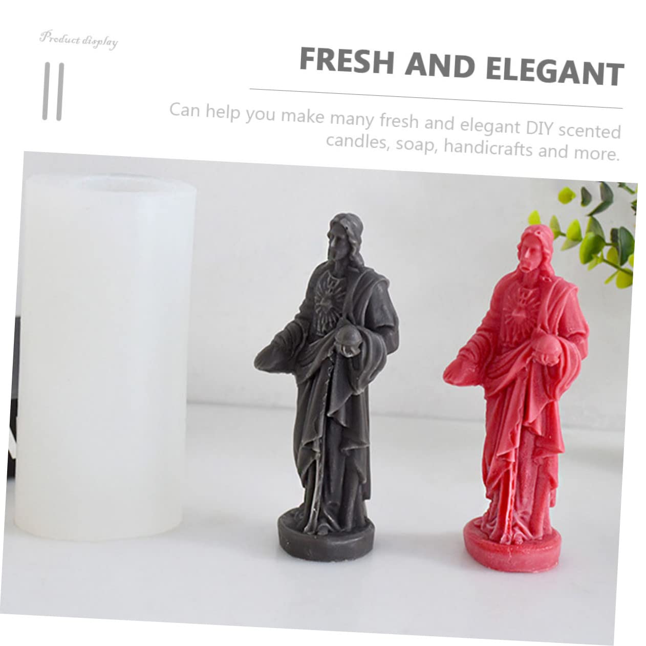 Molde De Silicona De Jesús Para Hacer Velas y Jabones Molde Artesanal Para Decoración y Manualidades Fácil Desmoldeo y Reutilizable