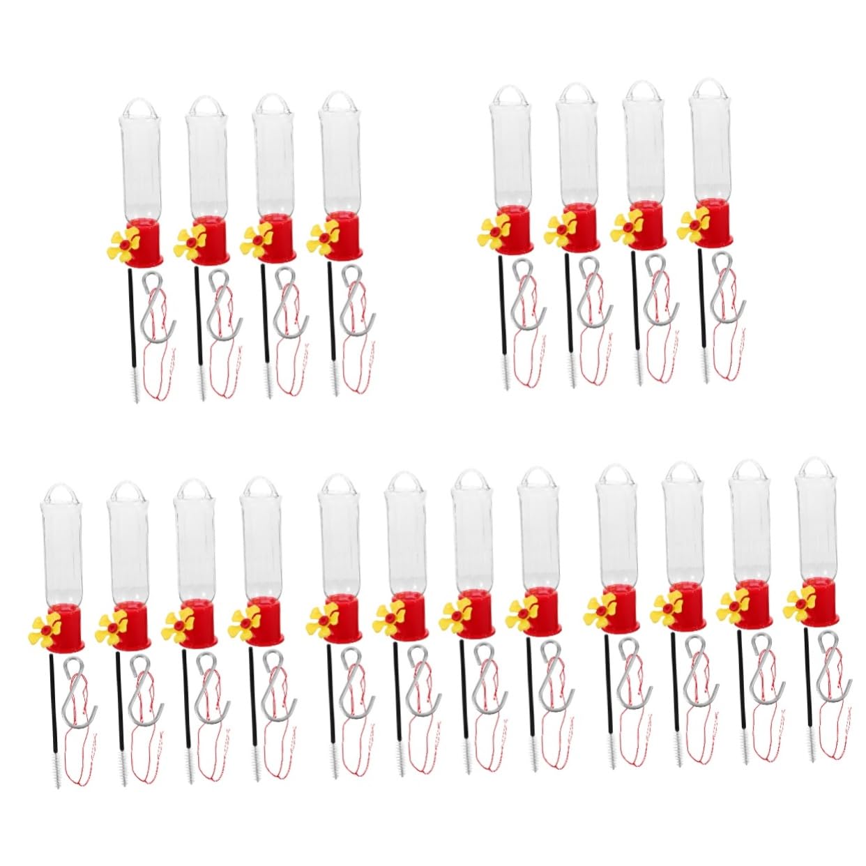 YARNOW 5 Set Di Mangiatoie Per Uccelli Da Giardino Sospese in Acciaio Inossidabile E Plastica Mangiatoie Per Uccelli Da Esterno