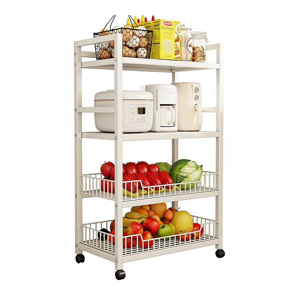 Chariot de rangement en métal durable pour bureau élégant et salon moderne