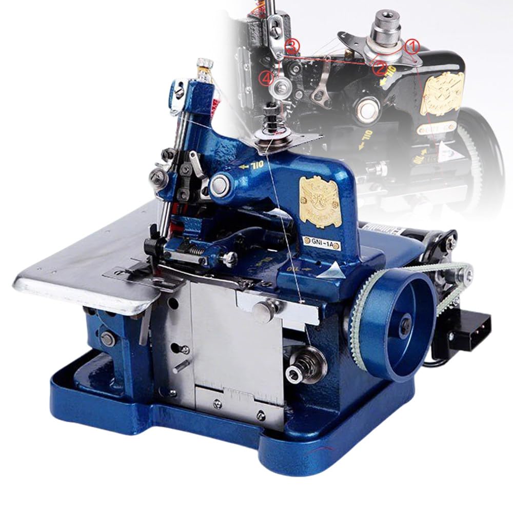 ShaiVrissian Overlocker Sewing Machine,Electronic Sewing Machine,3000 Stitches per Minute,Adjustable Stitch Length,For Mending,Fine Hemming,Upholstery and Stretch Knits Blue