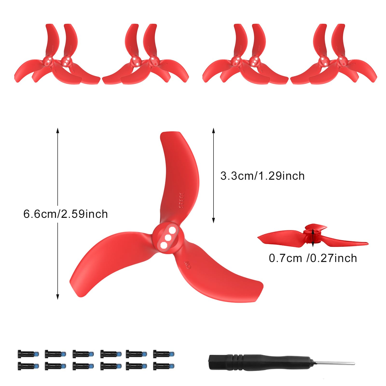 Eliche Di Ricambio Per DJI Avata 2 – 8 Pale 3032S Con Viti E Cacciavite, A Basso Rumore
