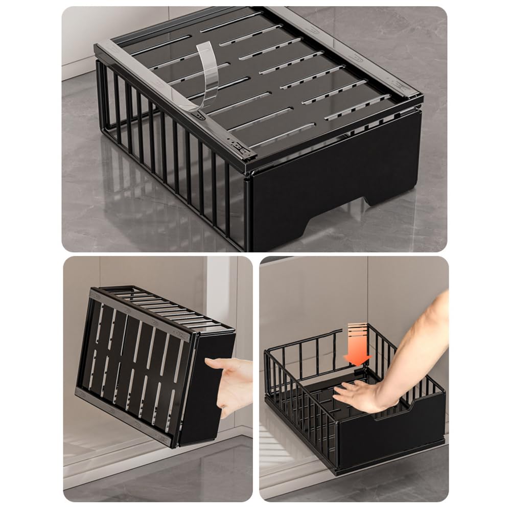 Teleskopowa szuflada wysuwana do kuchni, z folią samoprzylepną Na-no i śrubami, regał na przyprawy, wysuwany organizer do szafek kuchennych, 25 szer. x 40 gł. x 18 wys. cm