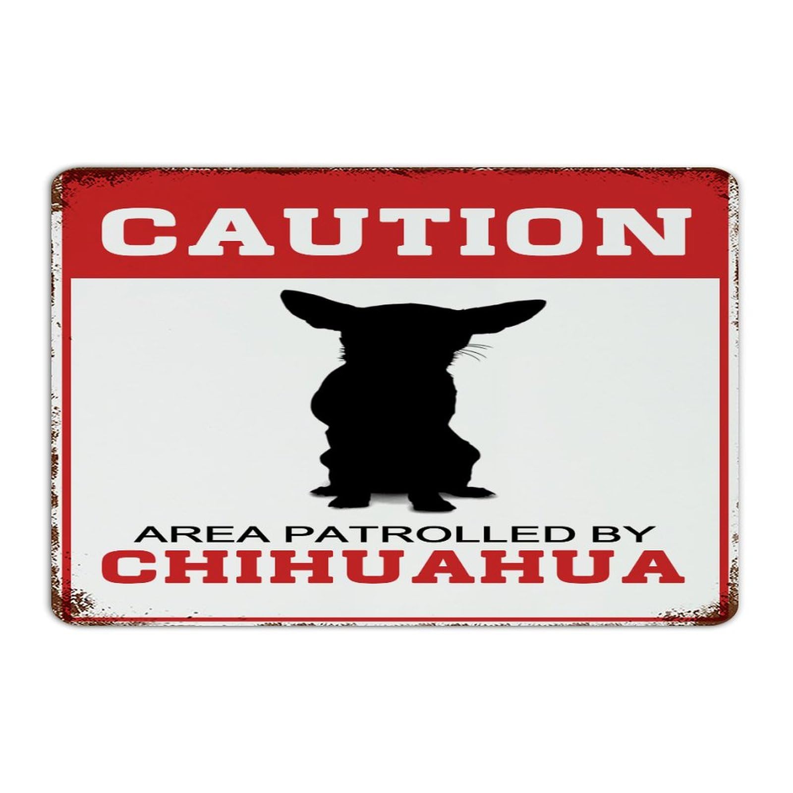 Plaque en métal Chihuahua supérieure pour décoration de garage