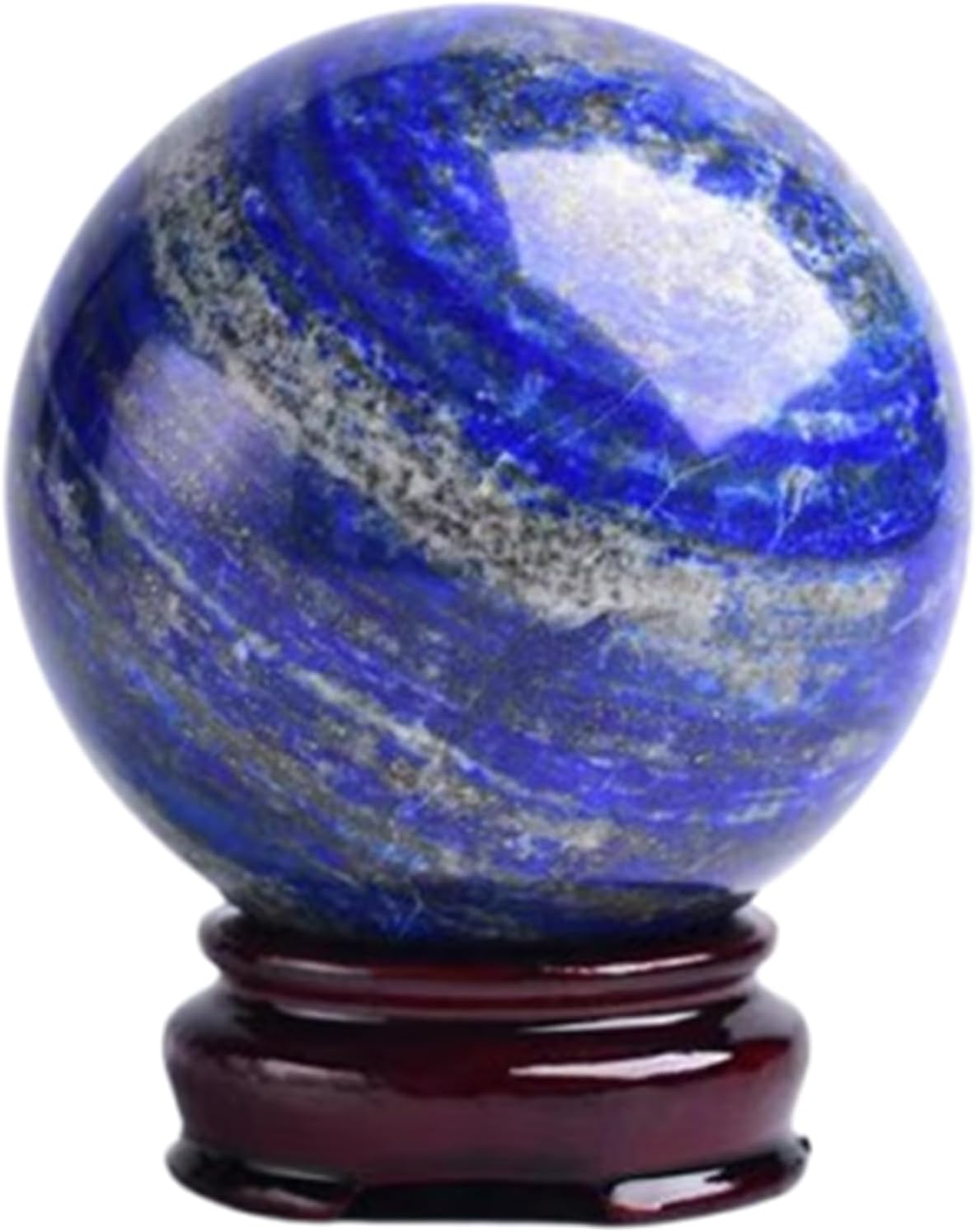 Blue Polished Stone Crystal Ball, Lapis Lazuli Sphere for Feng Shui & Decor,Raw Lazurite for Balancing Home Decoration,50mm