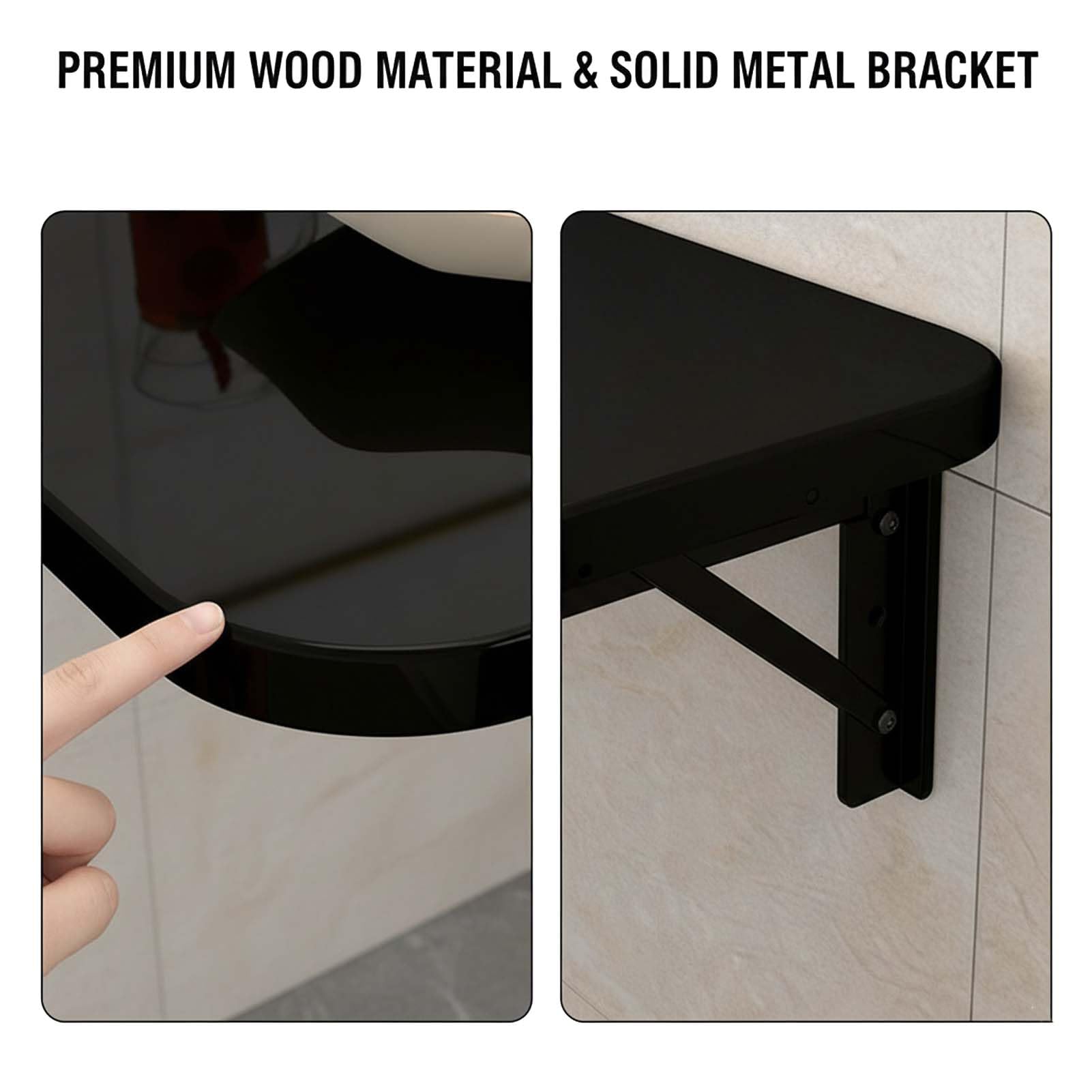 Tavolo Pieghevole a Parete Resistente da 90x50 cm, scrivania salvaspazio per Lavanderia e Officina, Versatile banco da Lavoro Pieghevole per Garage e Uso Domestico