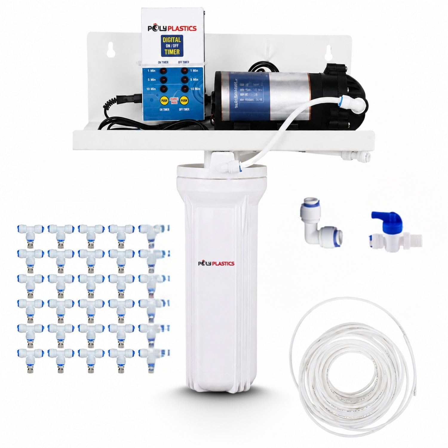 Mist Cooling Fogger Kit with 10 Nozzles & 15 M Pipe, Fogging System for Dairy Farm, Poultry, Greenhouse & Outdoor Cooling Effect for Restaurants, Cafes & Outdoor Spaces With High Pressure Water Pump-image-37
