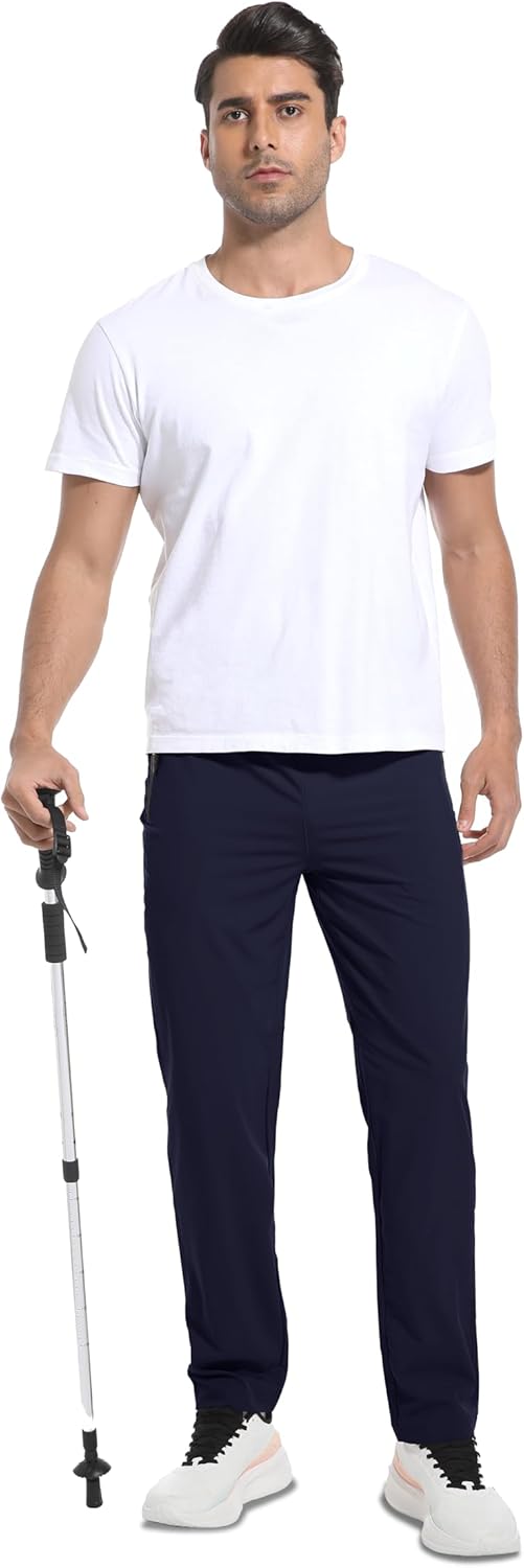 WENRONSTA Men's Lightweight Hiking Pants Quick Dry Water Resistant Breathable Athletic Running Jogger Track Active Sweatpants - Image 7