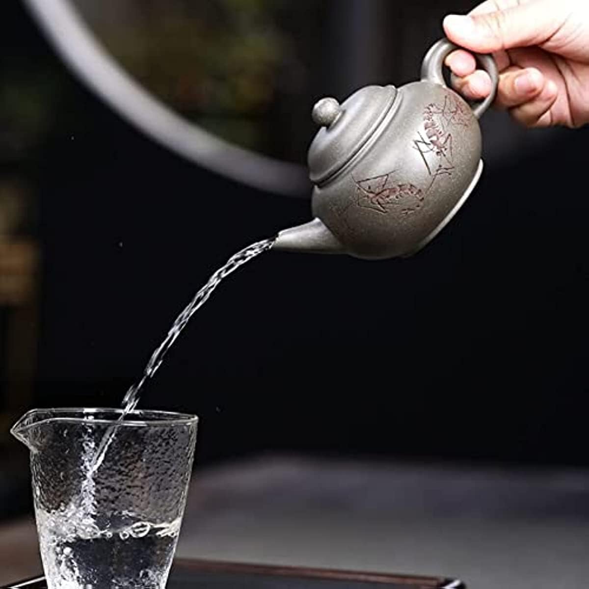Teiera Portatile in Porcellana da 260 ml, Classica teiera Viola, teiera con Filtro Cinese, bollitore di Bellezza, Set da tè Personalizzato per casa, Hotel, Picnic