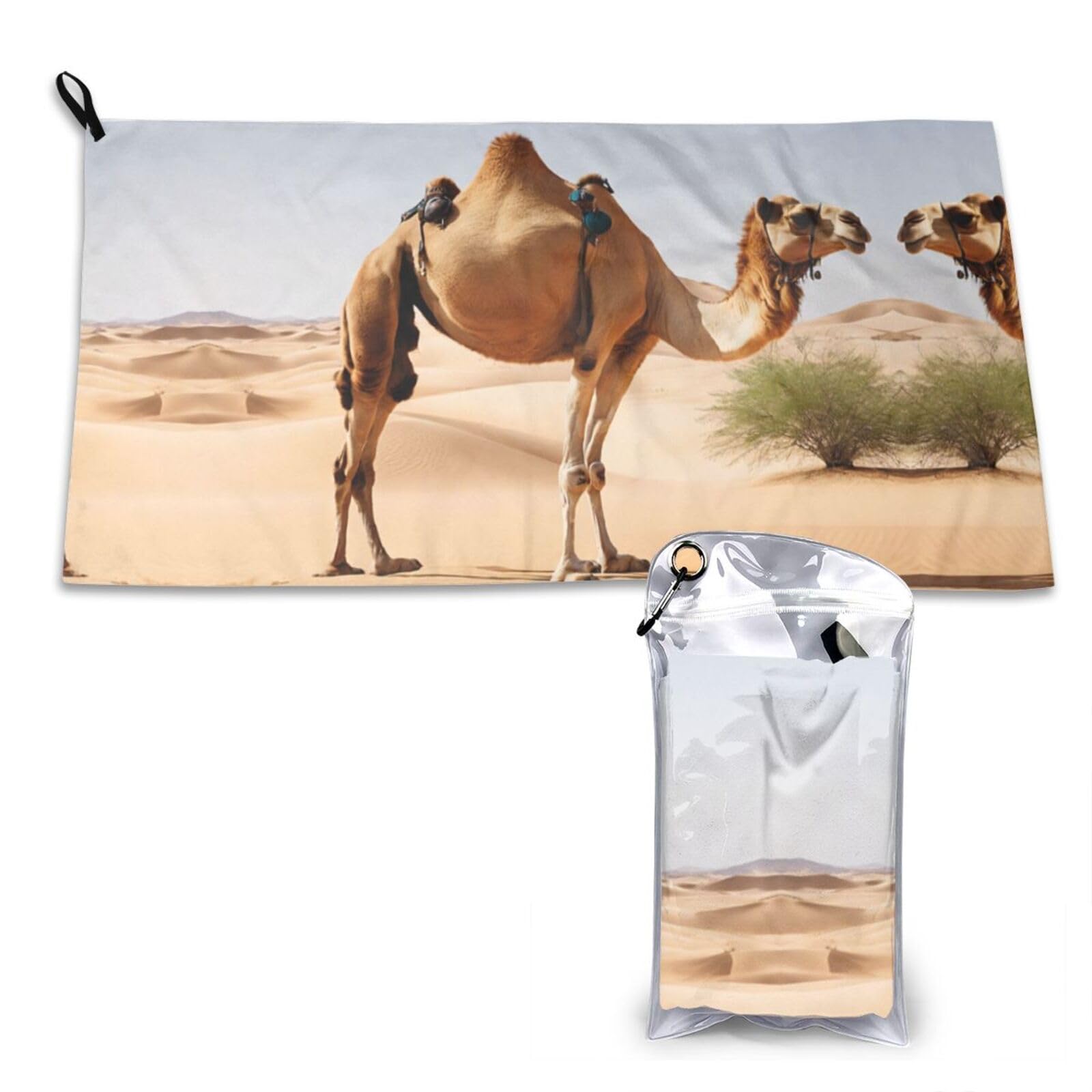 WXWJSHMGC Desert Sand Camel Print Cooling Towel, Gym Towel,Cooling Towels For Neck, Soft Breathable Travel Cool Towel,Sports Towels For Gym,Camping