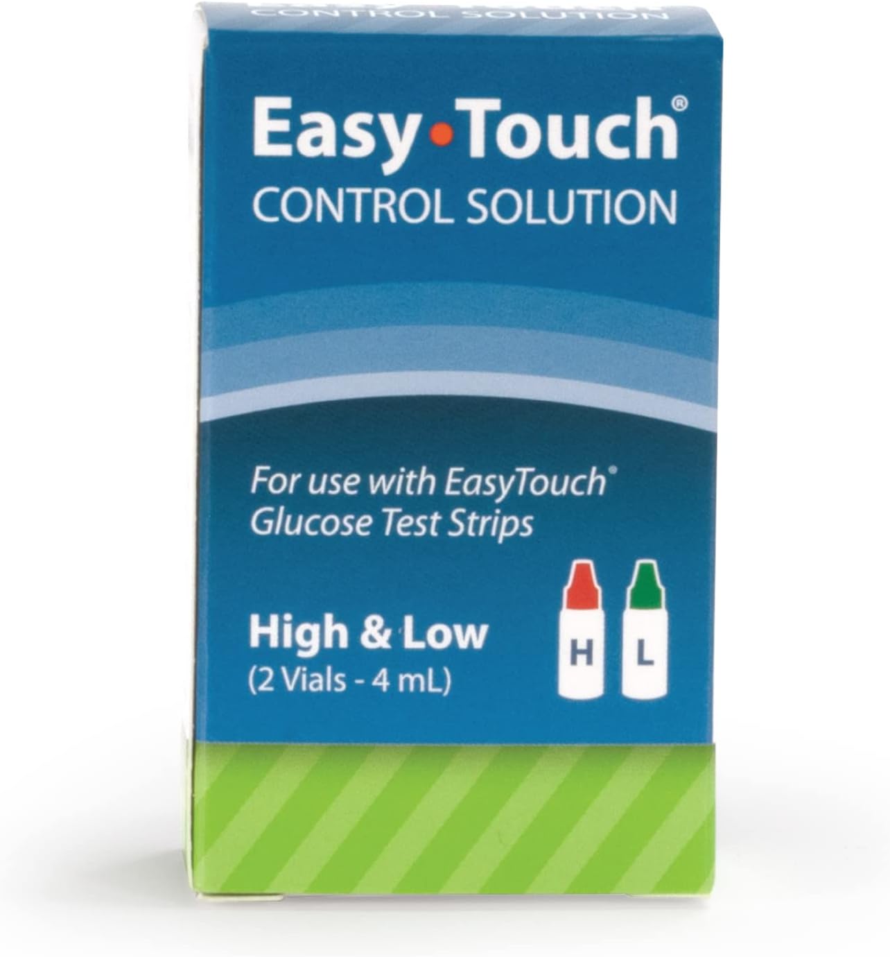 Control Solution Glucose Monitor Kit, Hi & Low, 2 Vials, 4 ml Each