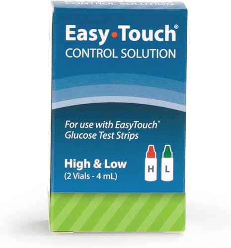 Easy Touch Kit de control de glucosa, Hi & Low, 2 viales, 0.1 fl oz cada uno
