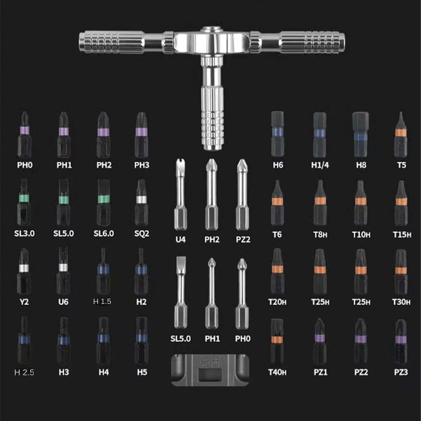 Juego Destornilladores Carraca Acero Aleado de Alta Resistencia | Trinquete Combinable Kit Reparación para Gafas, Relojes, PC, Bicicletas y Hogar