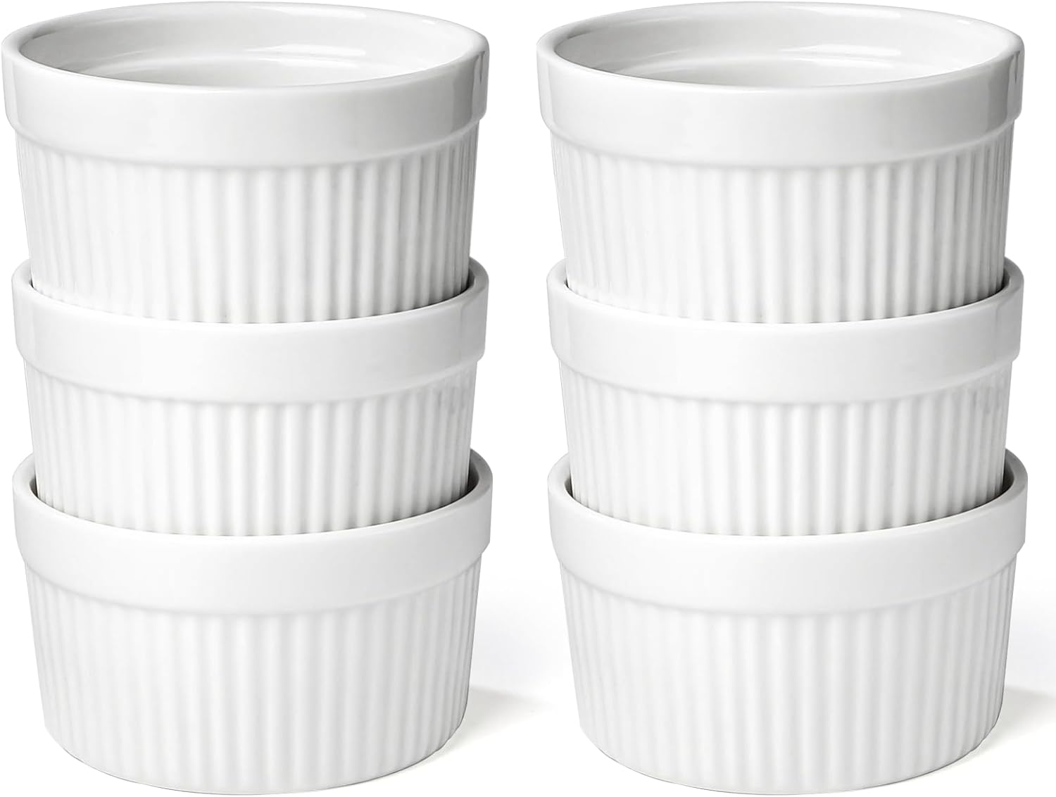 Ramekins 6 oz,Creme Brulee Ramekins, Safe Bowls for Baking