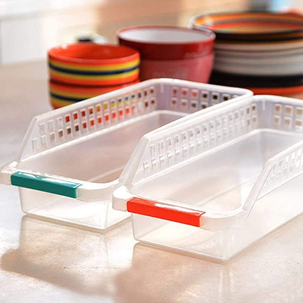 Lukzer (Set of 12) Fridge Space Saver Food Storage Organizer Refrigerator Shelf/Container Basket (28 x 13 x 8 cm) CH-478 3