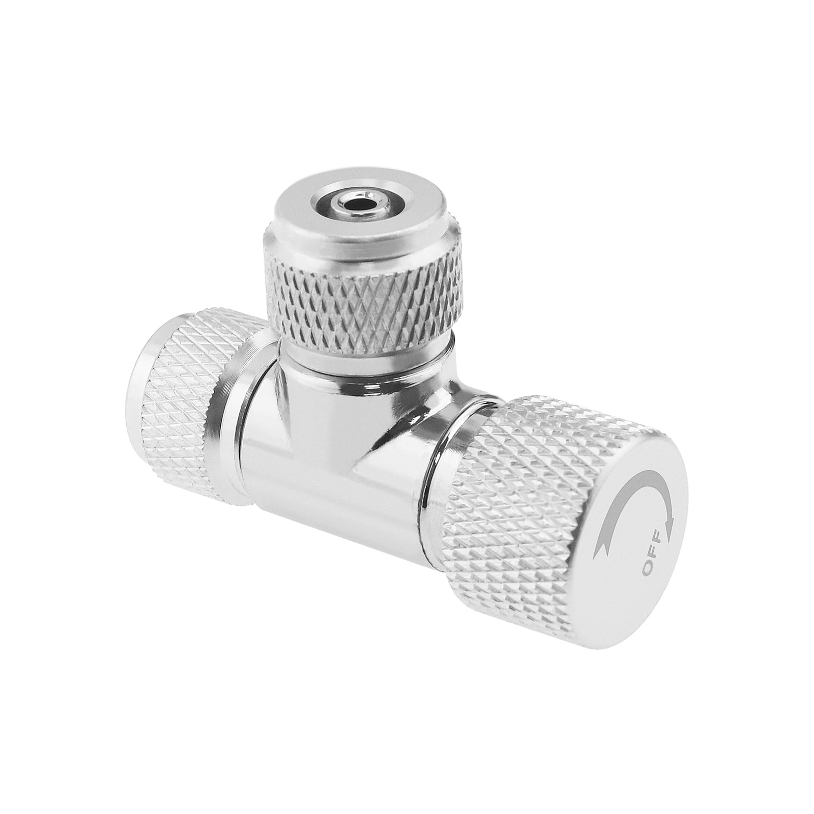 SG Store CO2 Dual-Head Needle Valve Carbon Dioxide Double-Ended Needle Trimmer Valve CO2 Bubble Counter Fish Tanks Accessory Compatible with Aquarium Systems, Silver