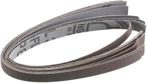 Zona 37-782 Papel de arena con respaldo de tela, 1/2 pulgada de ancho x 11 pulgadas de largo, paquete de 10