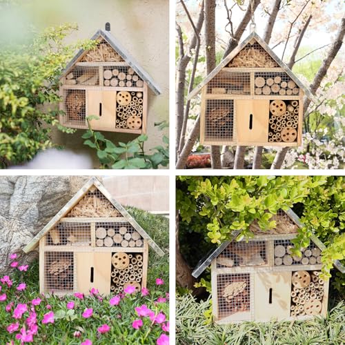 image for antiai Wooden Mason Insect Bee Butterfly House,Insect Hotel,an Outdoor