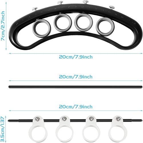 Miniatura 7 de 2 unidades de expansor de dedo, entrenadores de dedos multifuncionales de expansión de pulgar para guitarra, accesorios de instrumentos musicales