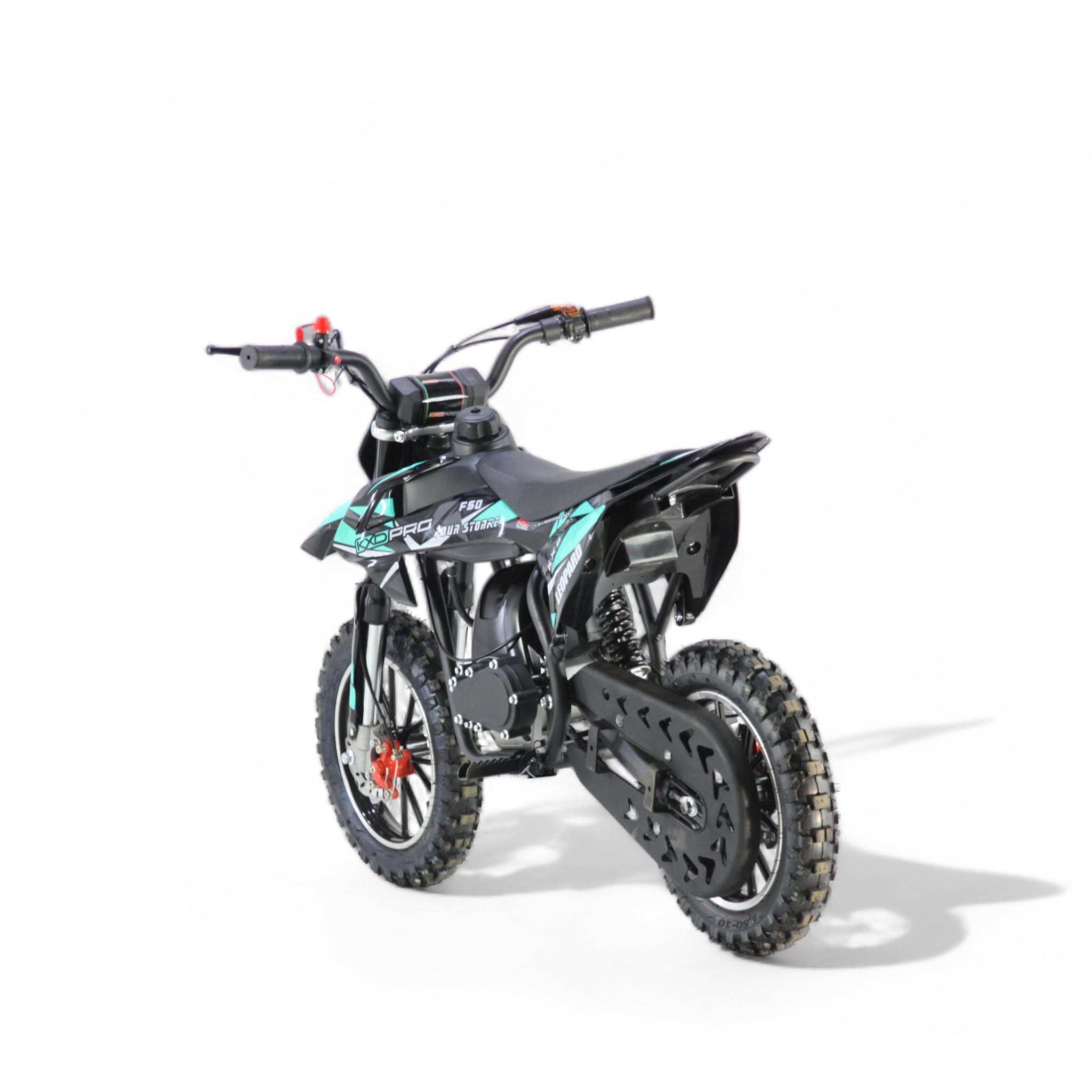 KXD 705 - Moto de cross, 49 cc, motor de 4 tiempos, leopardo, dirt bike, crossbike, turquesa