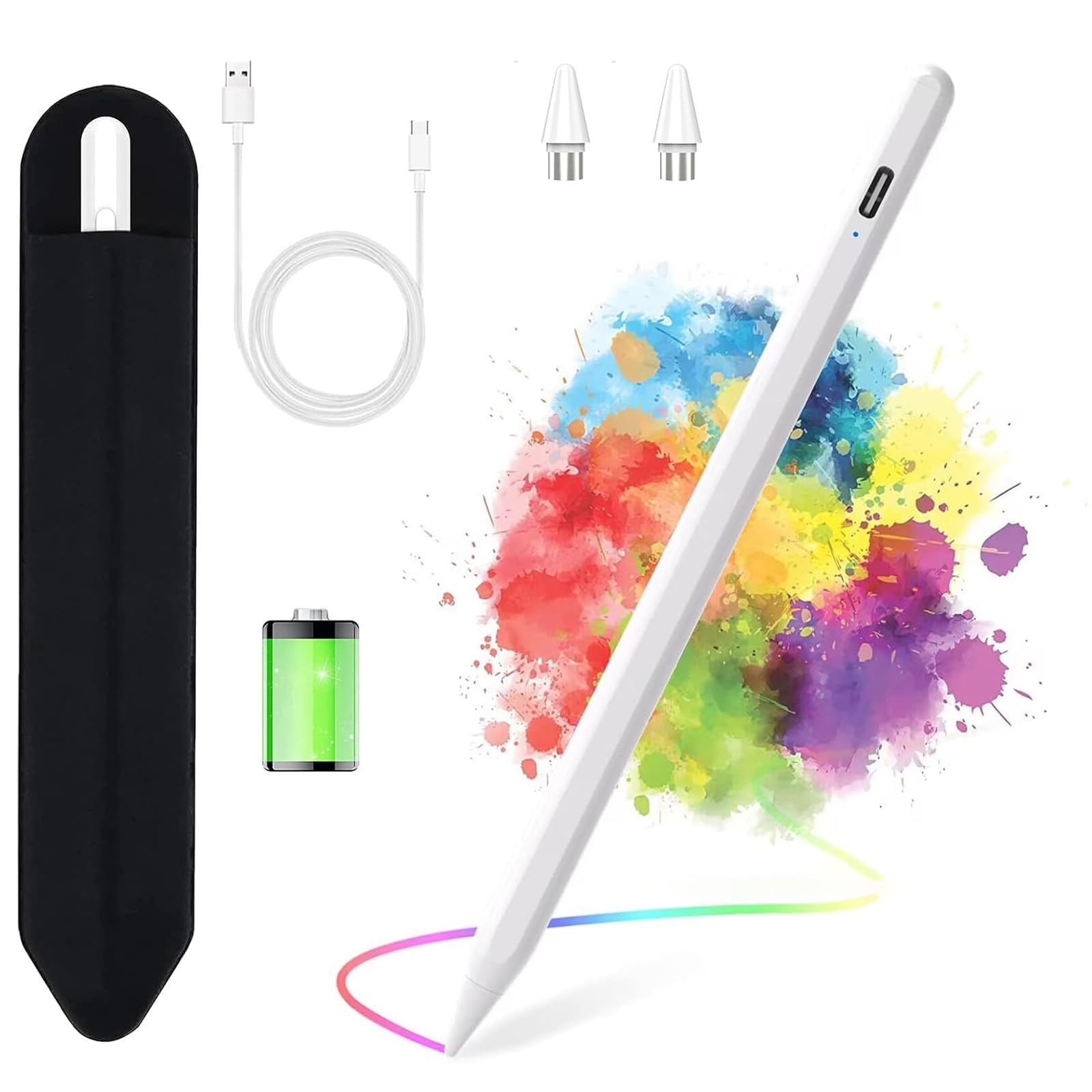 KARFUN Penna Tablet per Touch Screen Android,Compatibile con Samsung,Lenovo,Huawei,Vivo,Mi Tablet,telefono,precisione migliorata e riduzione del palmo
