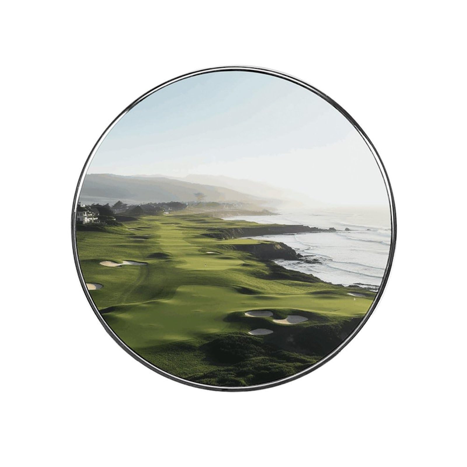 Adfgyerh Style Seaside Golf Course Refrigerator Magnets Circular Design，Stickers Home Decorations，Fridge Magnets For Fridge Plant Lovers Kitchen Office Locker Whiteboard Car Garage Decor.