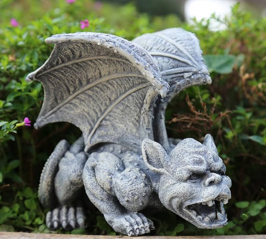 Amazon.co.jp: 【Russel】ガーデン オブジェ デーモン 悪魔 石像