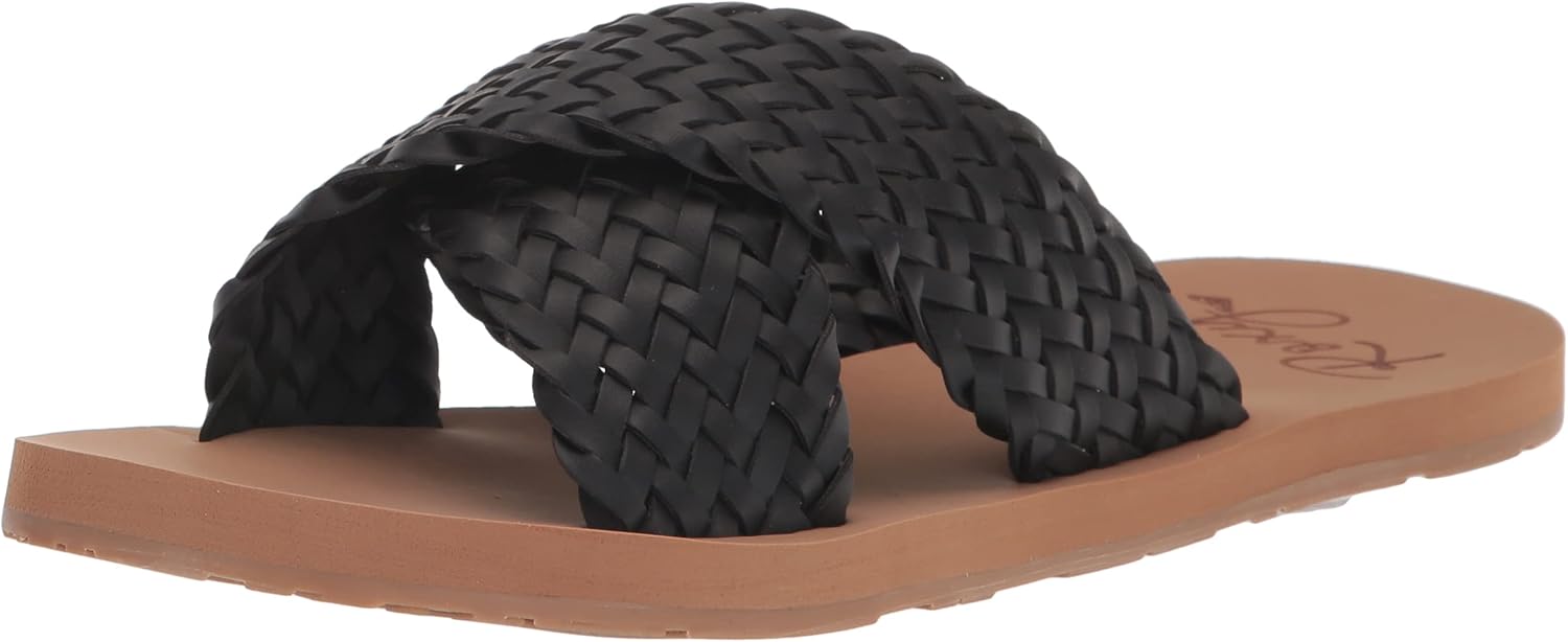 Roxy Women's Roselani Slide Sandal, Black, 8
