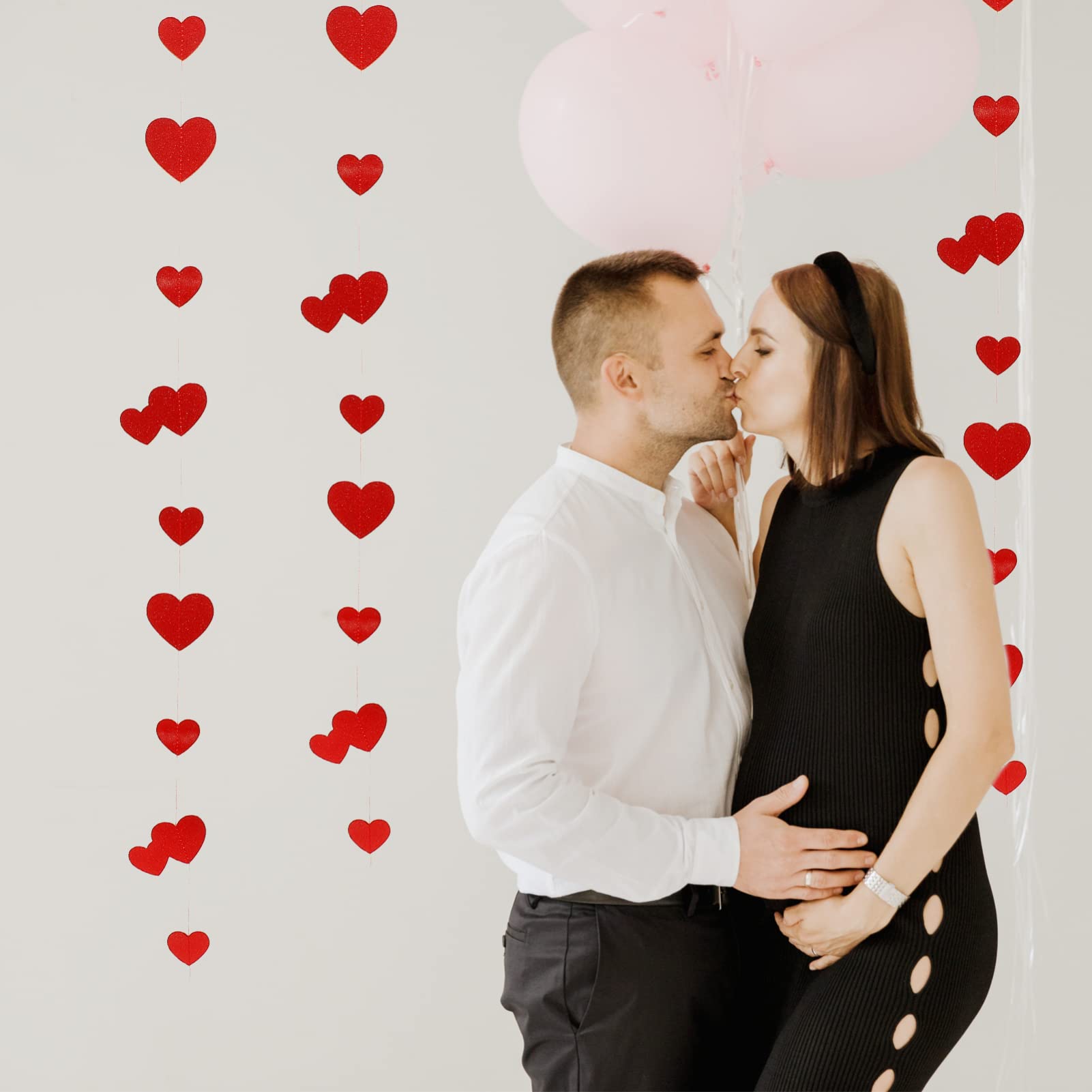 Abaodam Guirnalda Colgante De Corazón Brillante Para Decoración De Fiesta Para San Valentín Boda y Cumpleaños Para Crear Un Atractivo Eventos Especiales