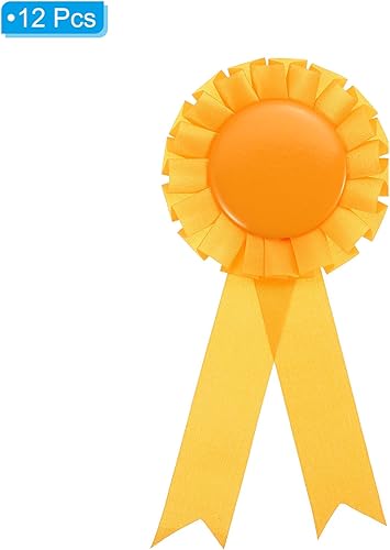 Miniatura 8 de PATIKIL Cinta de premio en blanco, 12 cintas de roseta de reconocimiento de premios honorables para bricolaje, fiesta, boda, competencia, deporte,